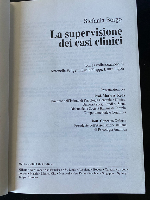 La supervisione dei casi clinici, Stefania Borgo, McGraw-Hill, 1998 | Immagine Gallery 12