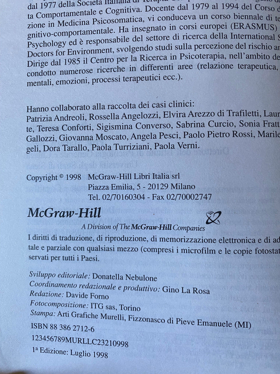 La supervisione dei casi clinici, Stefania Borgo, McGraw-Hill, 1998 | Immagine Gallery 16