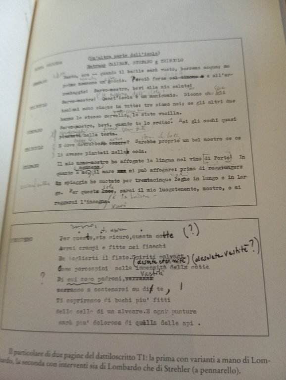 La tempesta tradotta e messa in scena 1977-1978, Lombardo - …