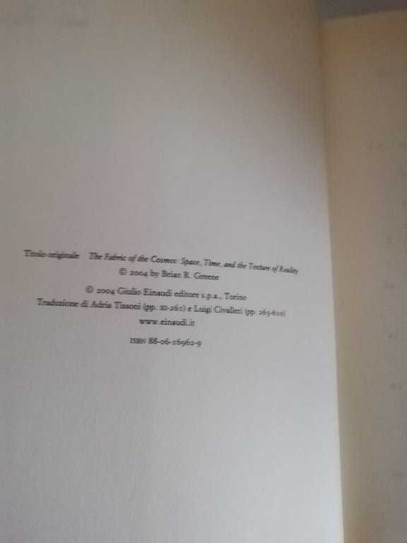 La trama del cosmo, Brian Greene, 2004, Einaudi, Molto bello