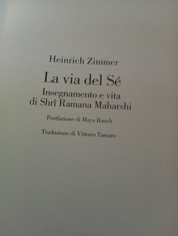 La via del sé, Heinrich Zimmer, Laterza, , 2007