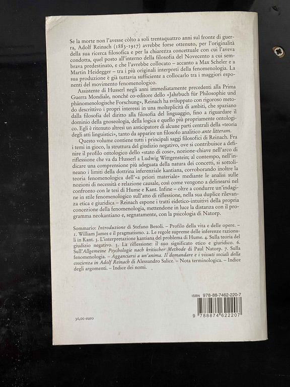 La visione delle idee, Adolf Reinach, 2008, Quodlibet, fuori catalogo