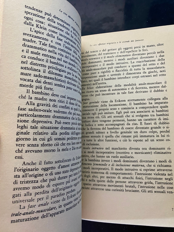 La vita affettiva originaria del bambino, Franco Fornari, Feltrinelli, 1986