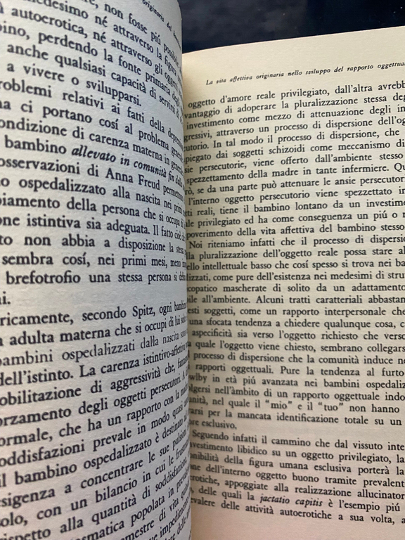 La vita affettiva originaria del bambino, Franco Fornari, Feltrinelli, 1986