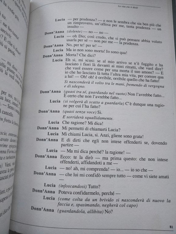 La vita che ti diedi Luigi Pirandello, Luigi Squarzina Ghost …