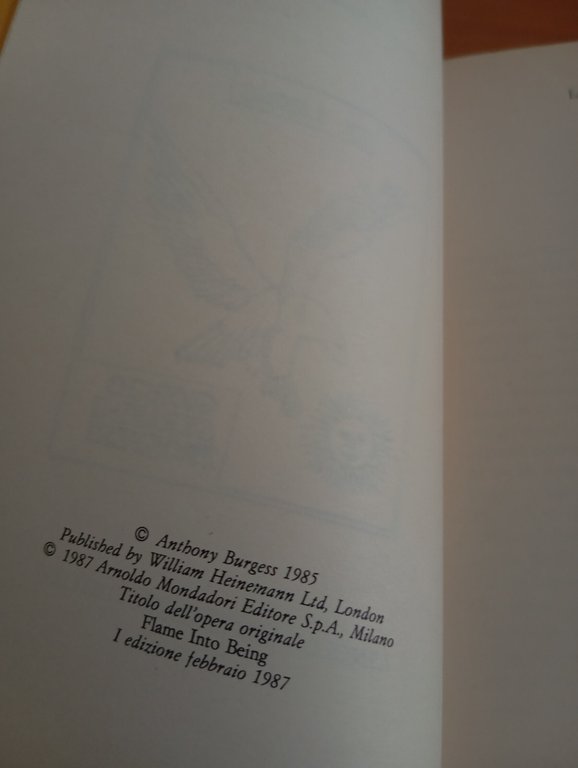 La vita in fiamme, Anthony Burgess, Mondadori, 1987
