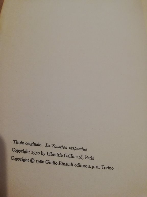 La vocazione interrotta, Pierre Klossowski, 1980, Einaudi