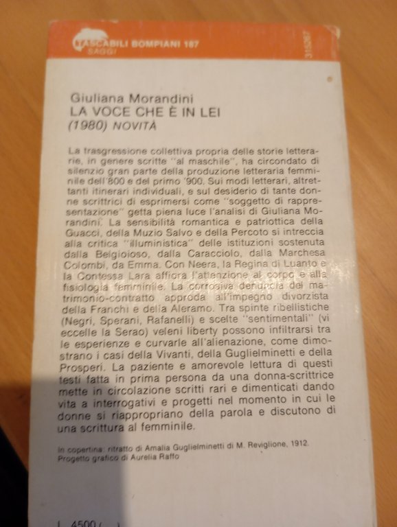 La voce che è in lei, Giuliana Morandini, Bompiani, 1980 | Immagine Gallery 7
