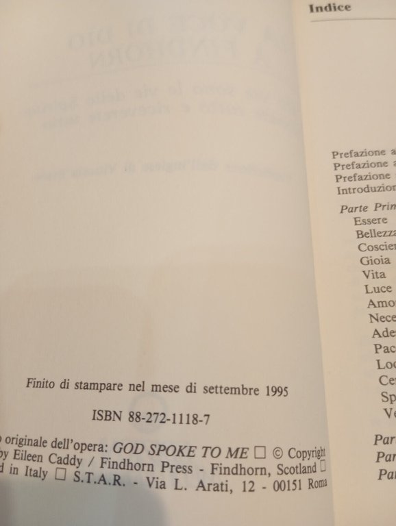 La voce di Dio a Findhorn, Eileen Caddy, Mediterranee, 1995