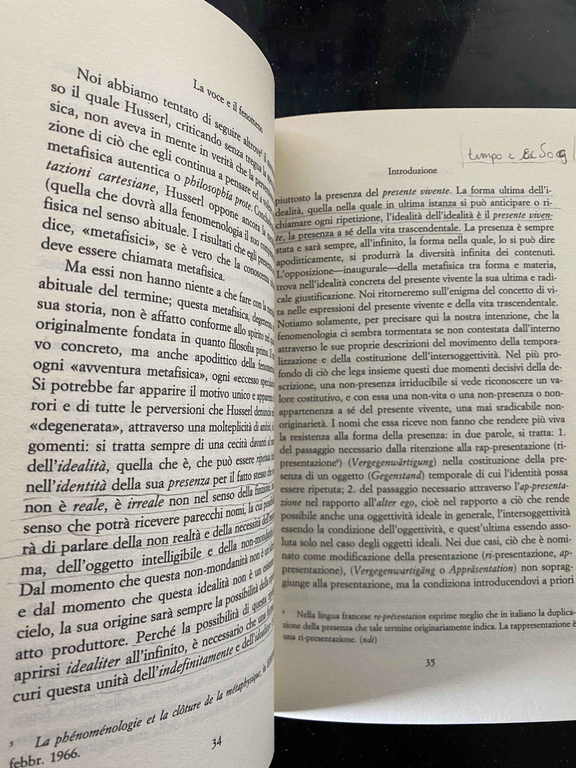 La voce e il fenomeno, Jacques Derrida, Jaca book, 1997