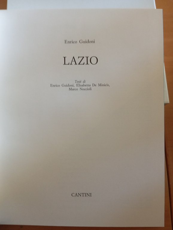 Lazio. La cultura delle città, Cantini, 1990