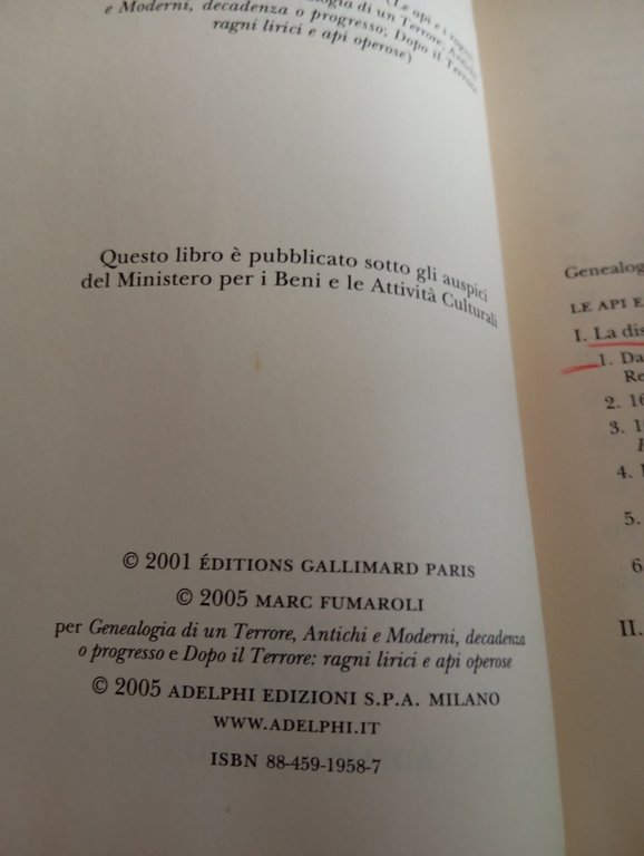 Le api e i ragni, Marc Fumaroli, Adelphi, 2005 | Immagine Gallery 8