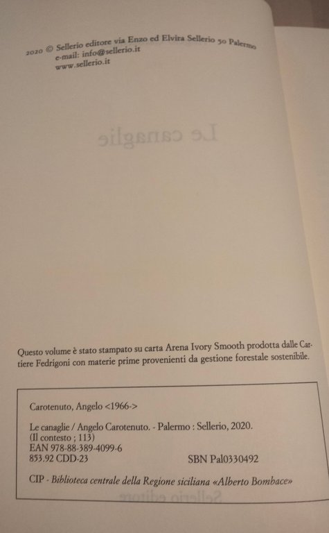 Le canaglie, Angelo Carotenuto, Sellerio, 2020