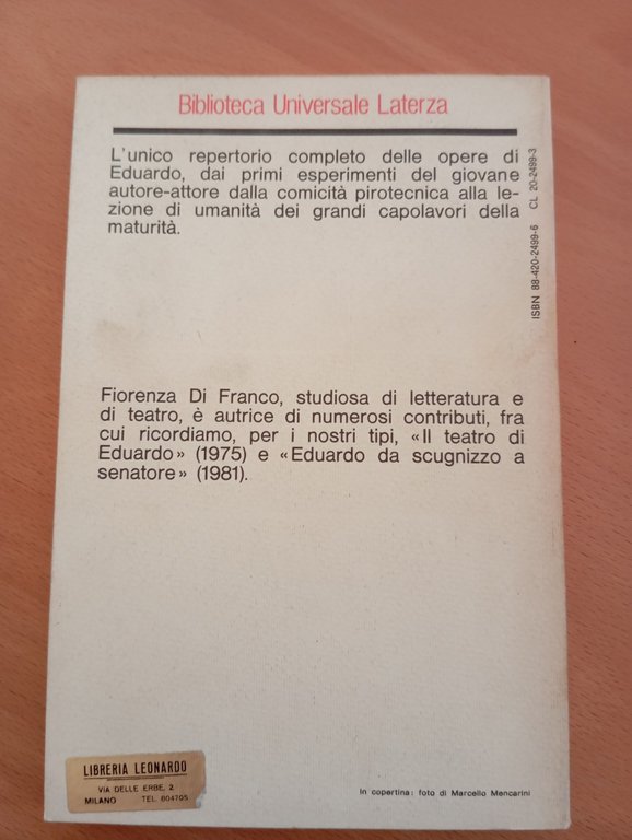 Le commedie di Eduardo, Laterza, 1984