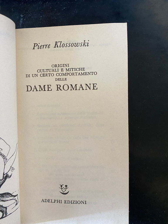 Le dame romane, Pierre Klossowsky, Adelphi, 1987