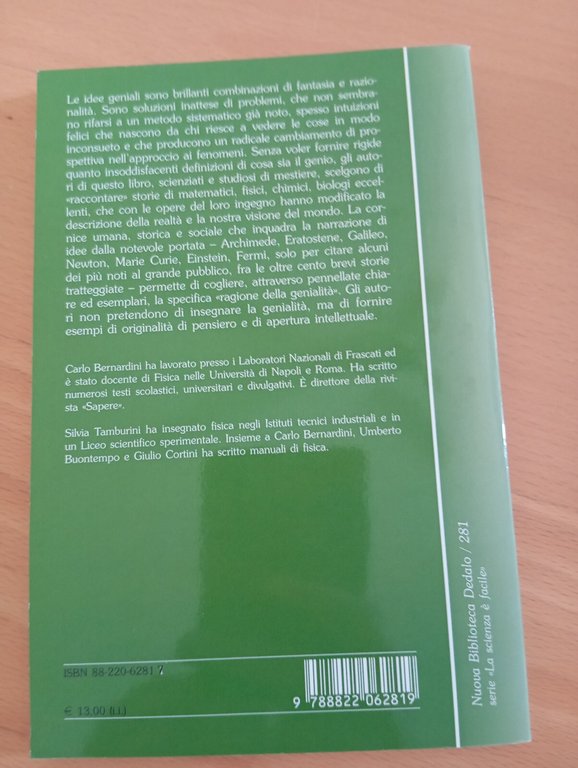 Le idee geniali. Brevi storie di scienziati eccellenti, Dedalo, 2005