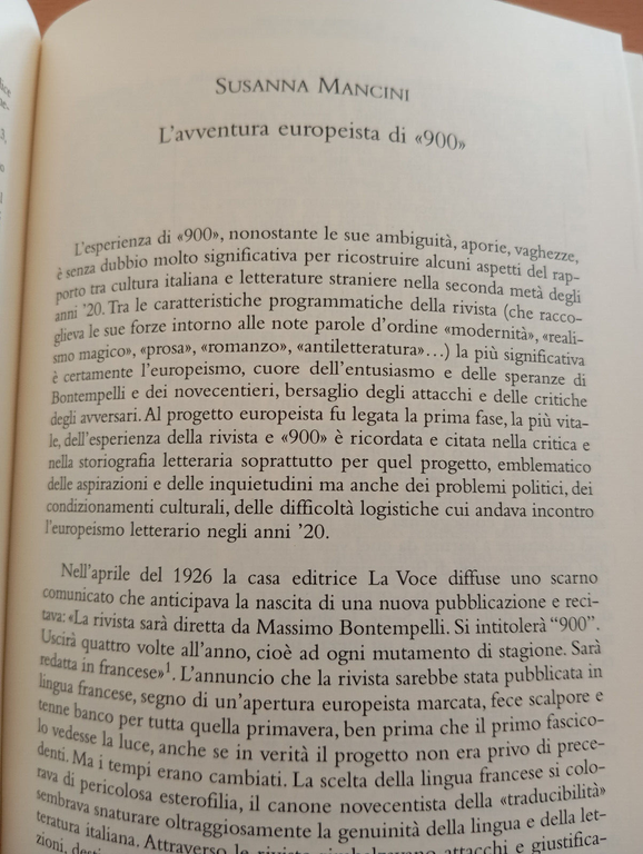 Le letterature straniere nell'Italia del'Entre-deux-Guerres, E. Esposito, 2004