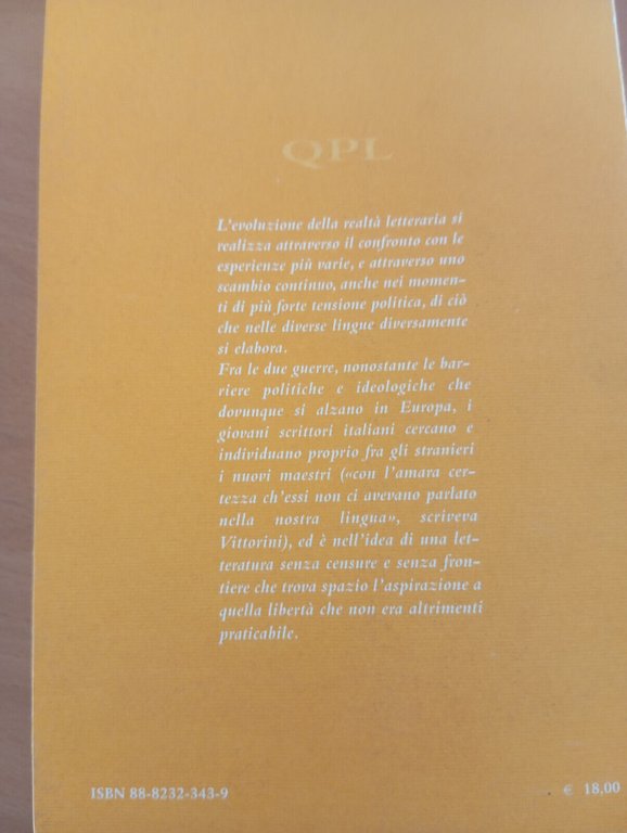 Le letterature straniere nell'Italia del'Entre-deux-Guerres, E. Esposito, 2004