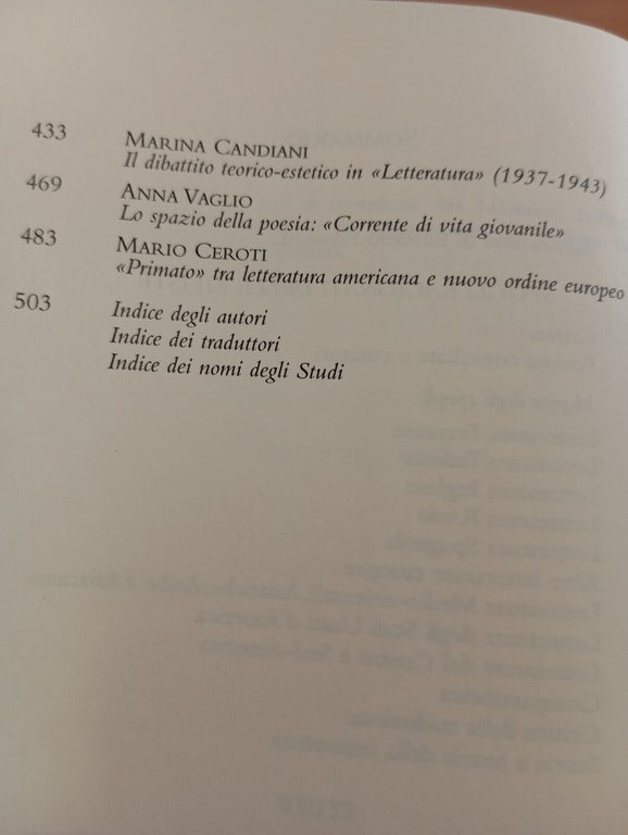 Le letterature straniere nell'Italia del'Entre-deux-Guerres, E. Esposito, 2004