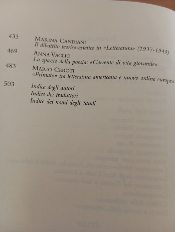 Le letterature straniere nell'Italia dell'Entre-deux-Guerres, E. Esposito, 2004