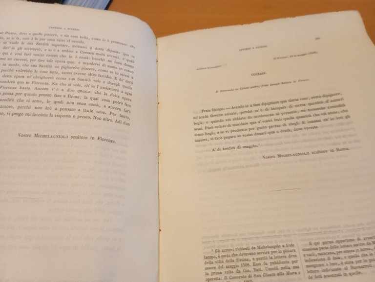 Le lettere, Michelangelo Buonarroti, Le Monnier, 1875, LEGGI DESCRIZIONE