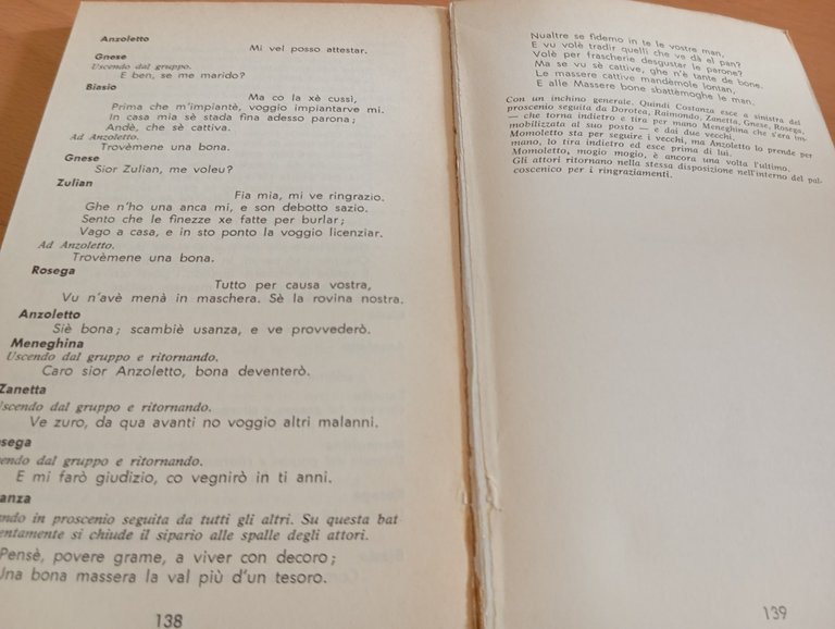 Le massere, Carlo Goldoni, Note di Giovanni Poli, collana teatro …