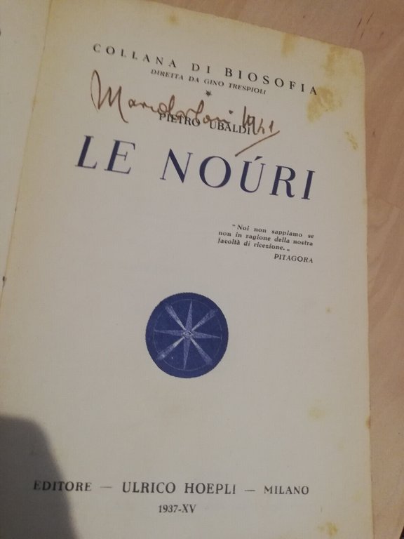 Le-nouri, Pietro Ubaldi, Hoepli, 1937