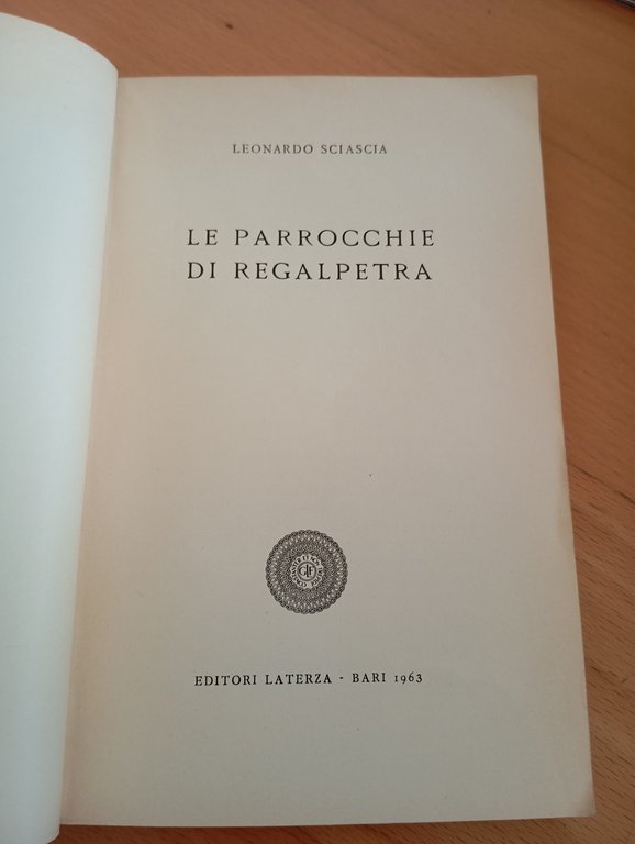 Le parrocchie di Regalpietra, Leonardo Sciascia, Laterza, 1963