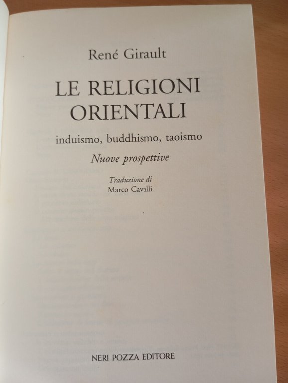 Le religioni orientali, René Girault, Neri Pozza, 1997