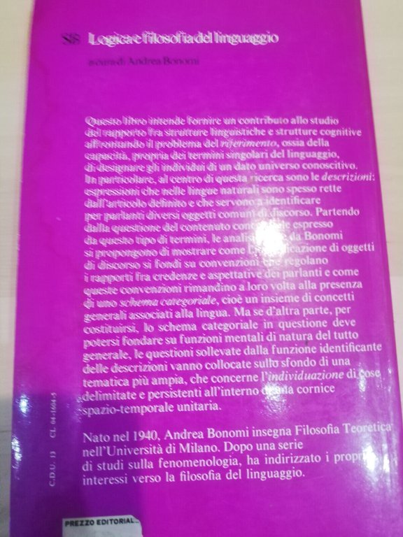 Le vie del riferimento. Una ricerca filosofica, Aldo Bonomi, Bompiani, …