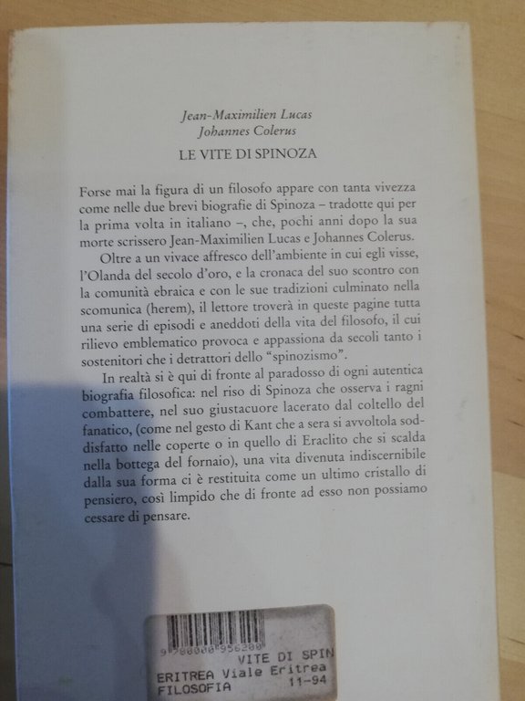 Le vite di Spinoza, J. M. Lucas - J. Colerus, …