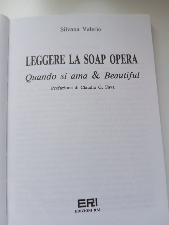 Leggere la soap opera. Quando si ama & Beautiful, Silvana …