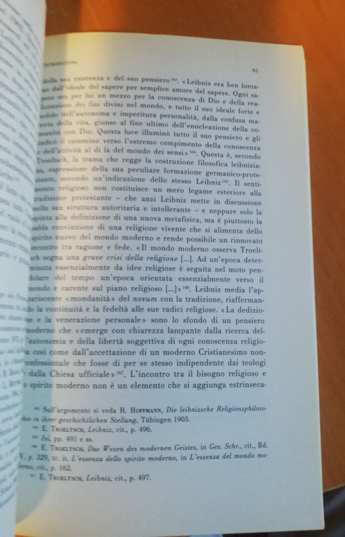 Leibniz e la sua epoca, W. Dilthey, E. Troeltsch, 1989, …