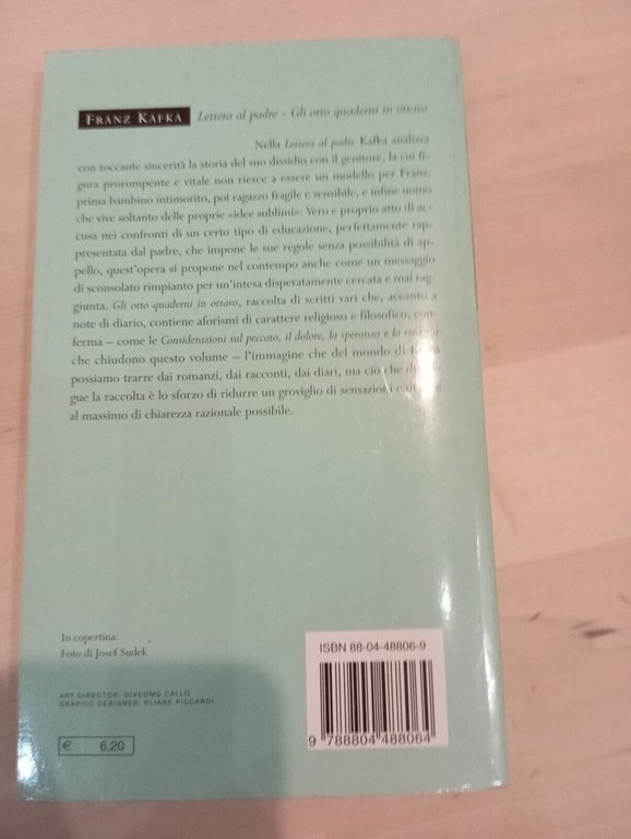 Lettera al padre, Gli otto quaderni in ottavo, Franz Kafka, …