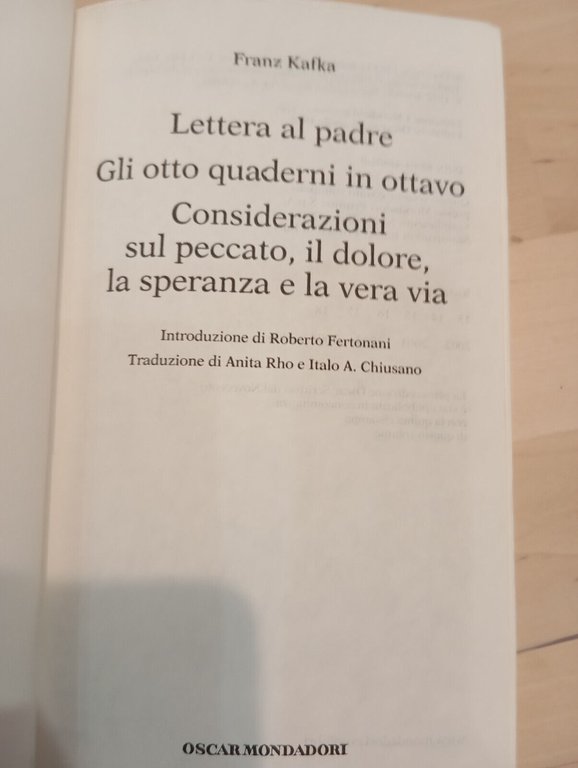 Lettera al padre, Gli otto quaderni in ottavo, Franz Kafka, …