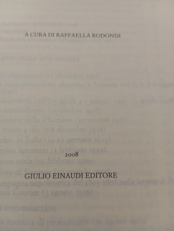Letteratura arte società. Articoli 1926-1937, Elio Vittorini, Einaudi, 2008