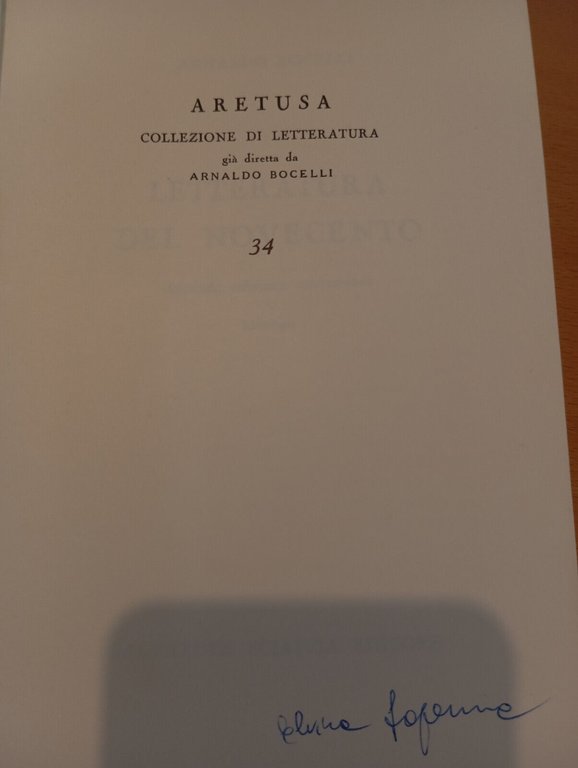 Letteratura del Novecento, Arnaldo Bocelli, Salvatore Sciascia Editore, 1979