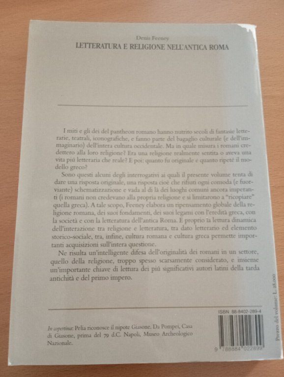 Letteratura e religione nell'antica Roma, Denis Feeney, Salerno, 1999