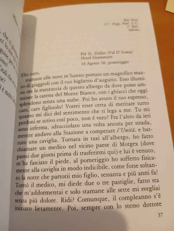 Lettere a Elio, Sibilla Aleramo, prefazione di Mario Luzi, Editori …