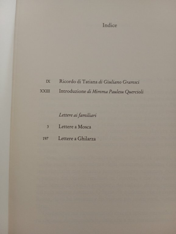 Lettere ai familiari, Tatiana Schucht, Editori Riuniti, 1991