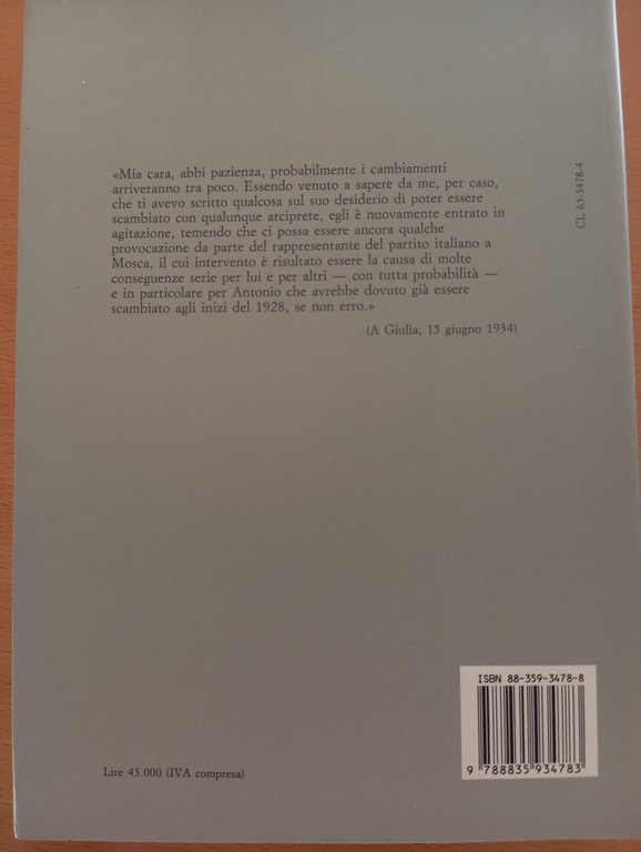 Lettere ai familiari, Tatiana Schucht, Editori Riuniti, 1991