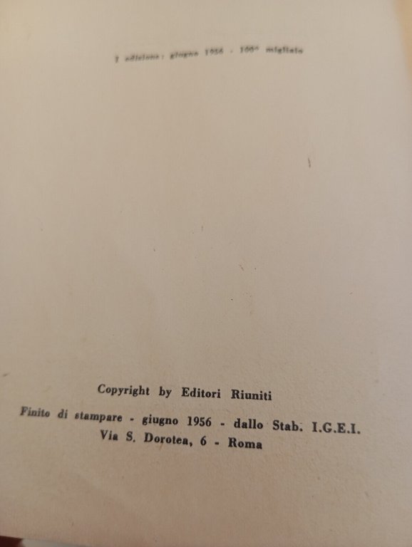 Lettere dal carcere, Antonio GRamsci, Editori Riuniti, 1956, per collezionisti