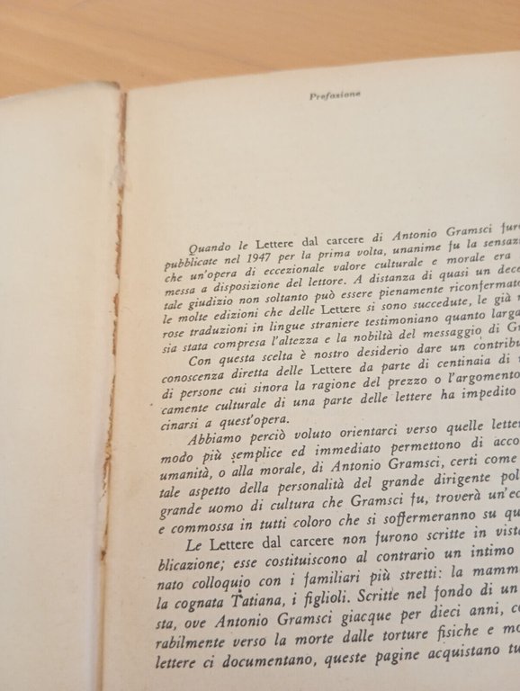 Lettere dal carcere, Antonio GRamsci, Editori Riuniti, 1956, per collezionisti