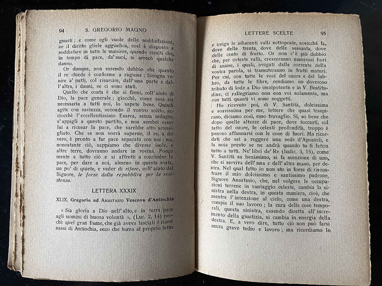 Lettere scelte, S. Gregorio Magno, Carabba, 1922