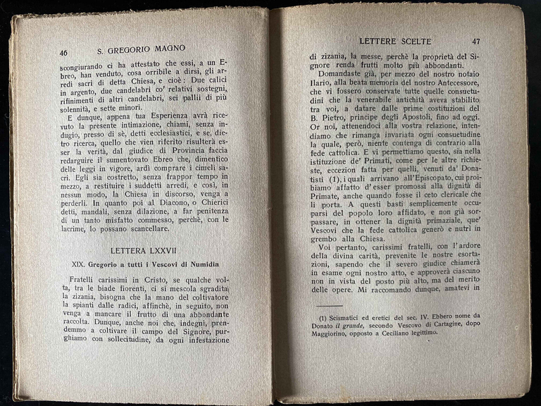 Lettere scelte, S. Gregorio Magno, Carabba, 1922