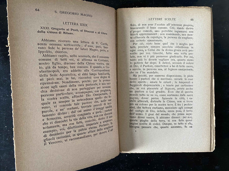 Lettere scelte, S. Gregorio Magno, Carabba, 1922