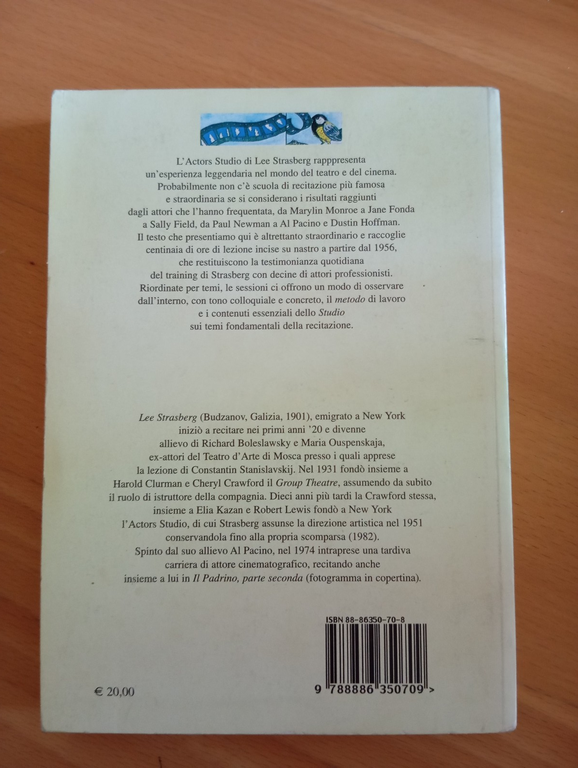 Lezioni all'Actors studio, Lee Strasberg, Dino Audino, 2002