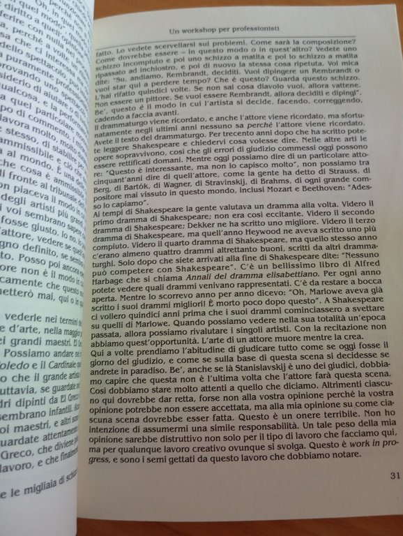 Lezioni all'Actors studio, Lee Strasberg, Dino Audino, 2002