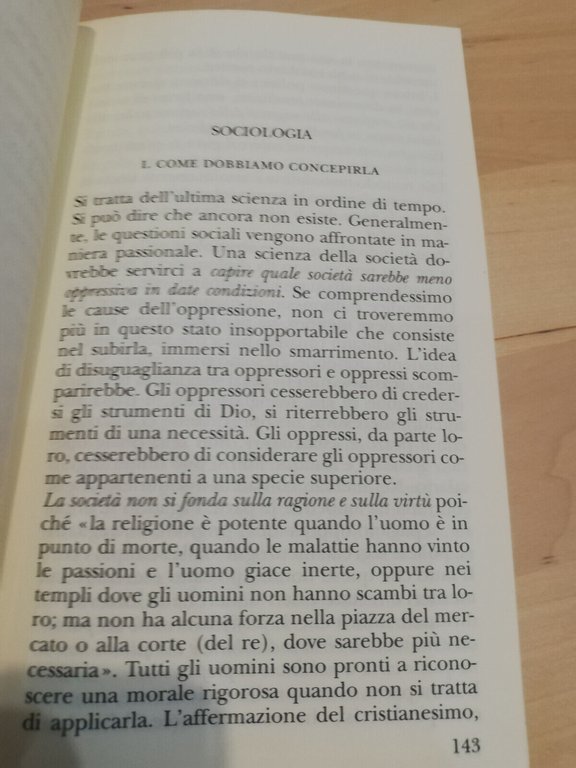 Lezioni di filosofia 1933 - 1934, Simone Weil, Adelphi, 1999