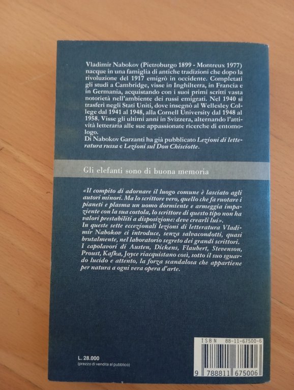 Lezioni di letteratura, Valdimir Nabokov, Garzanti, 1992